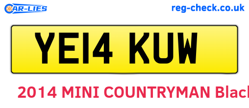 YE14KUW are the vehicle registration plates.