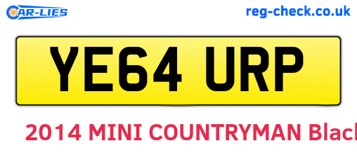 YE64URP are the vehicle registration plates.
