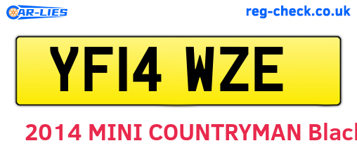 YF14WZE are the vehicle registration plates.