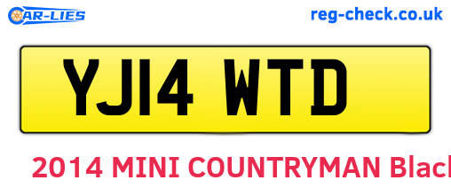 YJ14WTD are the vehicle registration plates.