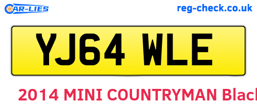 YJ64WLE are the vehicle registration plates.