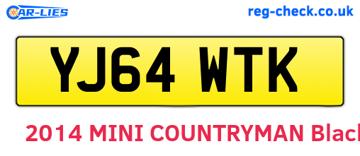 YJ64WTK are the vehicle registration plates.