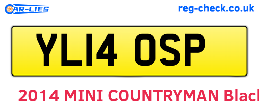 YL14OSP are the vehicle registration plates.