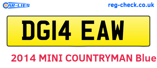 DG14EAW are the vehicle registration plates.