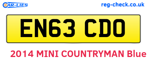 EN63CDO are the vehicle registration plates.