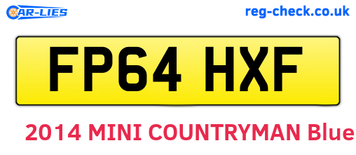 FP64HXF are the vehicle registration plates.