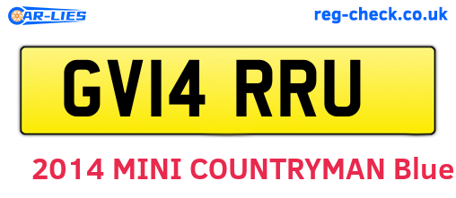 GV14RRU are the vehicle registration plates.