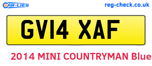 GV14XAF are the vehicle registration plates.