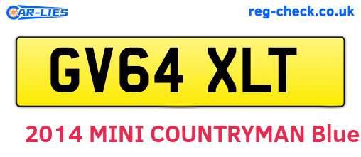 GV64XLT are the vehicle registration plates.