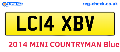 LC14XBV are the vehicle registration plates.