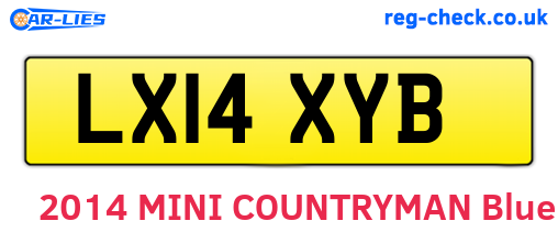LX14XYB are the vehicle registration plates.