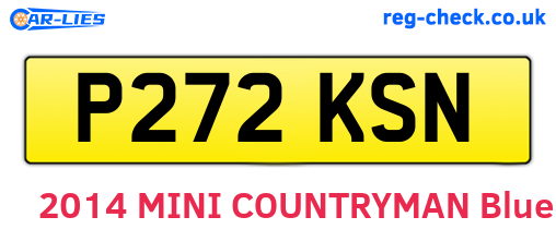 P272KSN are the vehicle registration plates.