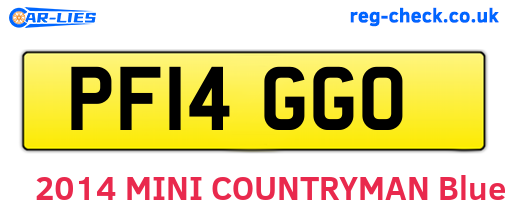 PF14GGO are the vehicle registration plates.
