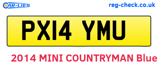 PX14YMU are the vehicle registration plates.