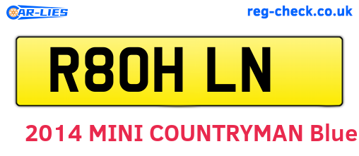 R80HLN are the vehicle registration plates.