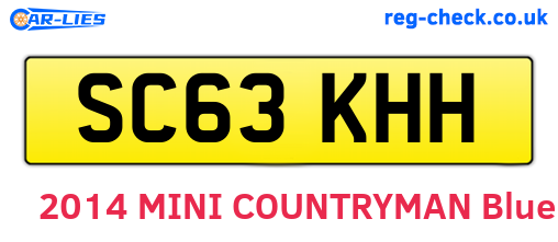 SC63KHH are the vehicle registration plates.