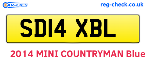 SD14XBL are the vehicle registration plates.