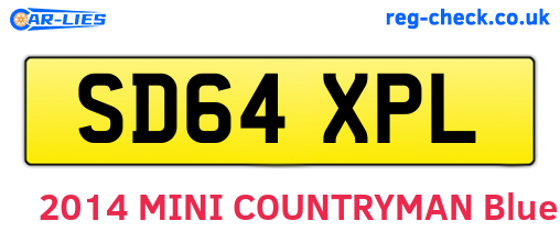 SD64XPL are the vehicle registration plates.