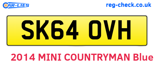 SK64OVH are the vehicle registration plates.