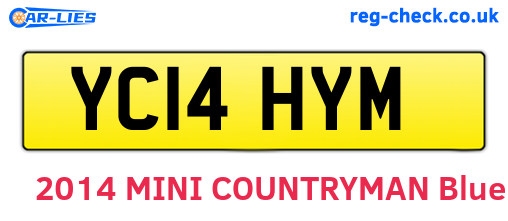 YC14HYM are the vehicle registration plates.
