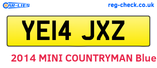 YE14JXZ are the vehicle registration plates.
