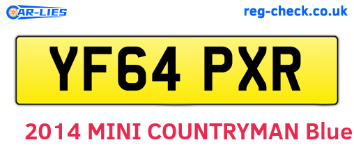 YF64PXR are the vehicle registration plates.
