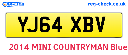 YJ64XBV are the vehicle registration plates.