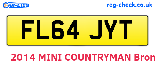 FL64JYT are the vehicle registration plates.
