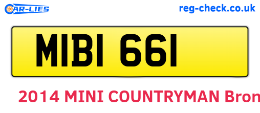 MIB1661 are the vehicle registration plates.