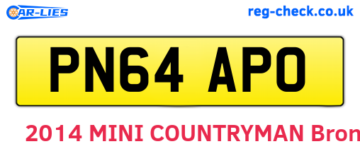 PN64APO are the vehicle registration plates.