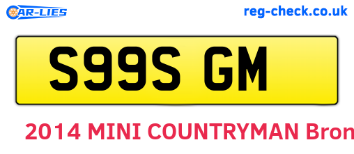 S99SGM are the vehicle registration plates.