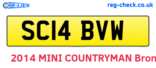 SC14BVW are the vehicle registration plates.