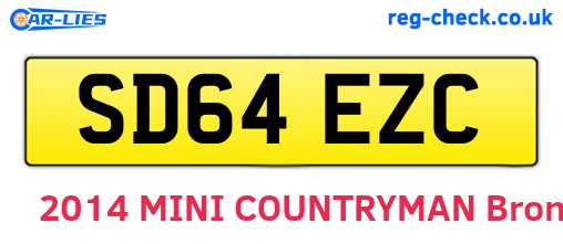 SD64EZC are the vehicle registration plates.
