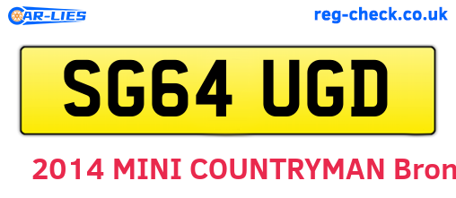SG64UGD are the vehicle registration plates.