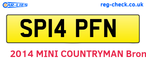 SP14PFN are the vehicle registration plates.