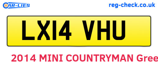 LX14VHU are the vehicle registration plates.