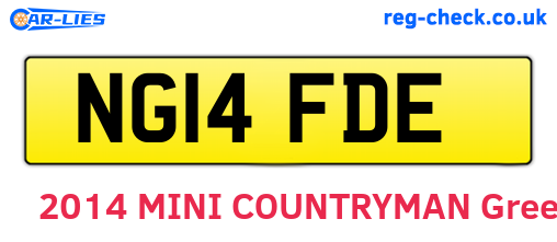 NG14FDE are the vehicle registration plates.