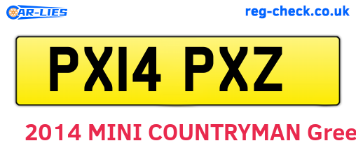 PX14PXZ are the vehicle registration plates.