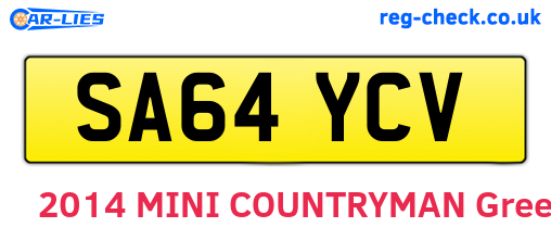 SA64YCV are the vehicle registration plates.