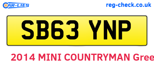 SB63YNP are the vehicle registration plates.