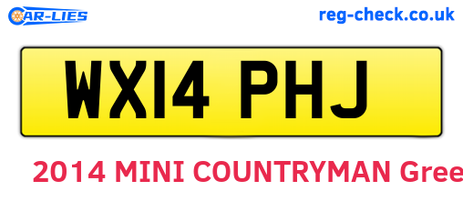 WX14PHJ are the vehicle registration plates.