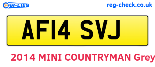 AF14SVJ are the vehicle registration plates.