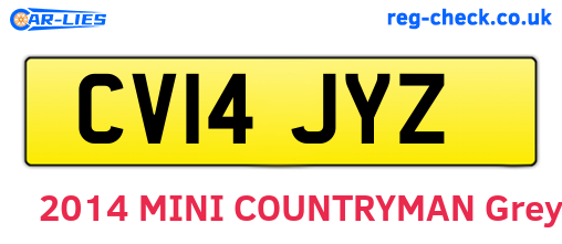 CV14JYZ are the vehicle registration plates.