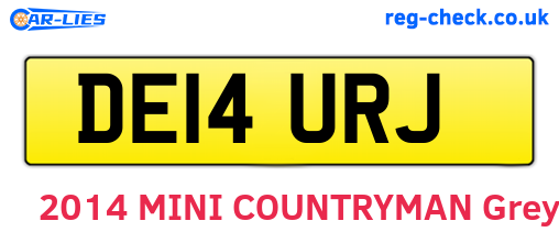 DE14URJ are the vehicle registration plates.