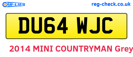 DU64WJC are the vehicle registration plates.