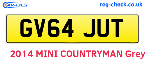 GV64JUT are the vehicle registration plates.