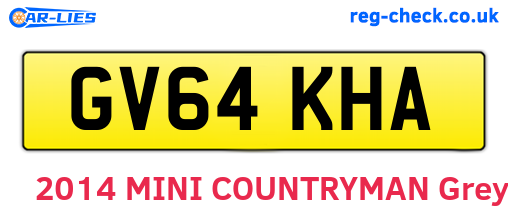 GV64KHA are the vehicle registration plates.