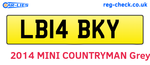LB14BKY are the vehicle registration plates.
