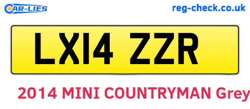 LX14ZZR are the vehicle registration plates.