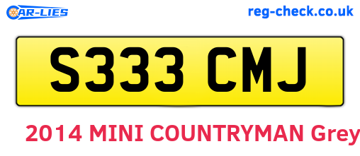 S333CMJ are the vehicle registration plates.